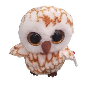 TY Beanie Boos SWOOPS Baby Barn Owl 6” 2015 Sparkle Eyes New Mint
